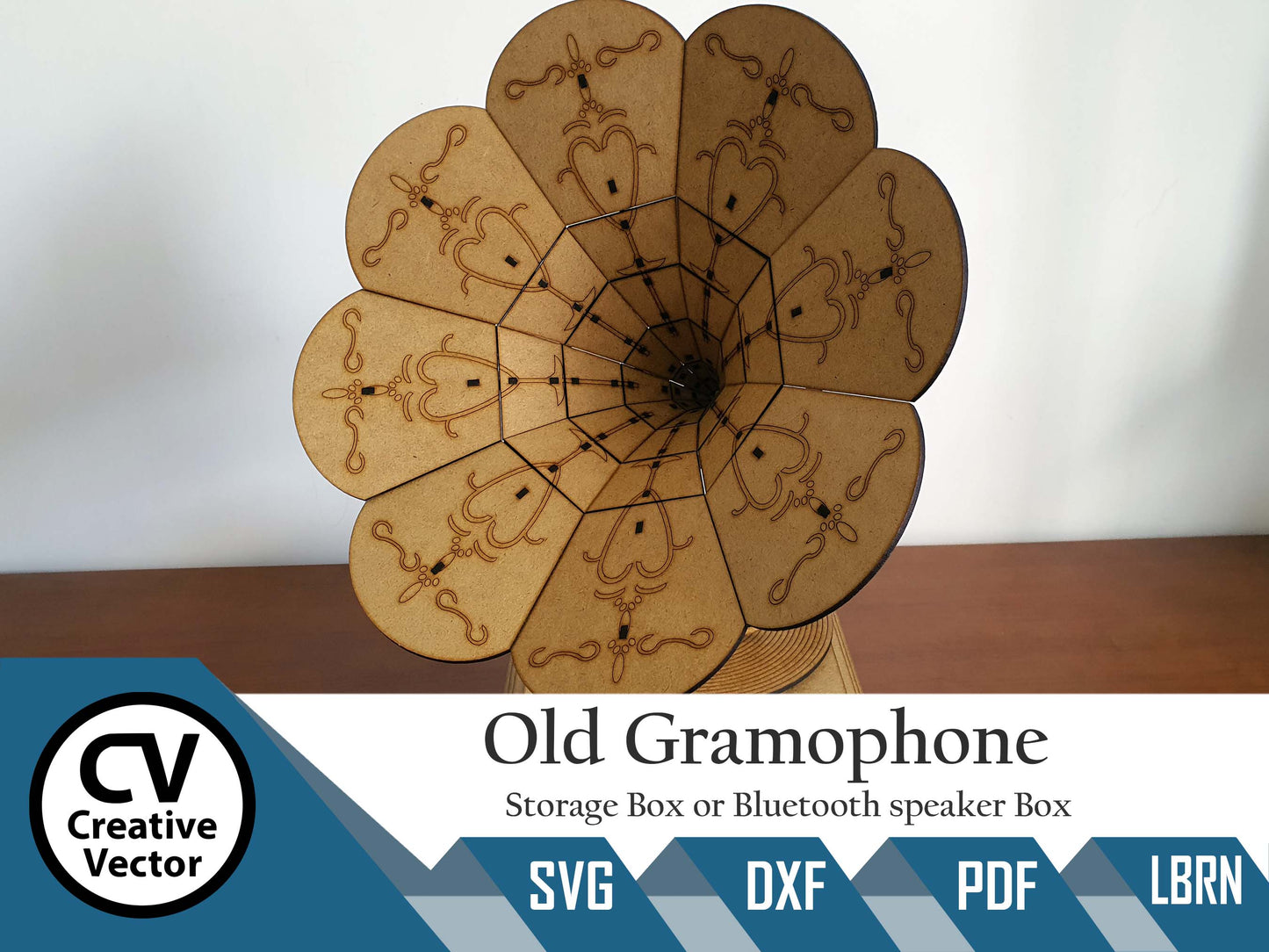 Old Gramophone - Storage Box or Bluetooth speaker Box