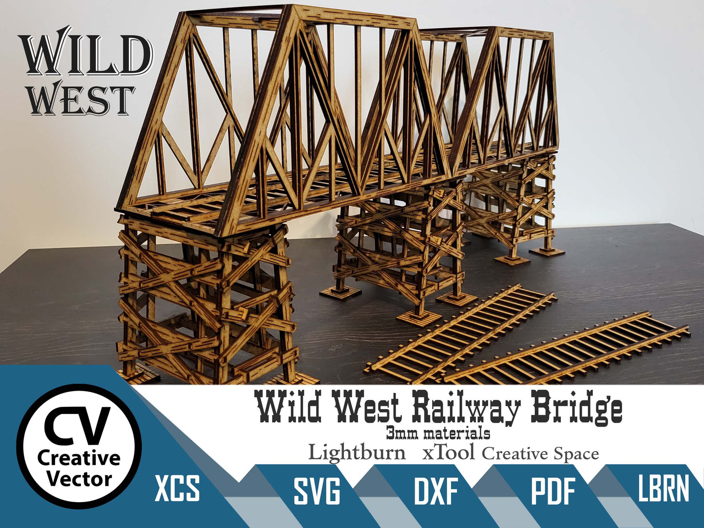 Wild West Railway Bridge in scale 28mm for Wargamers