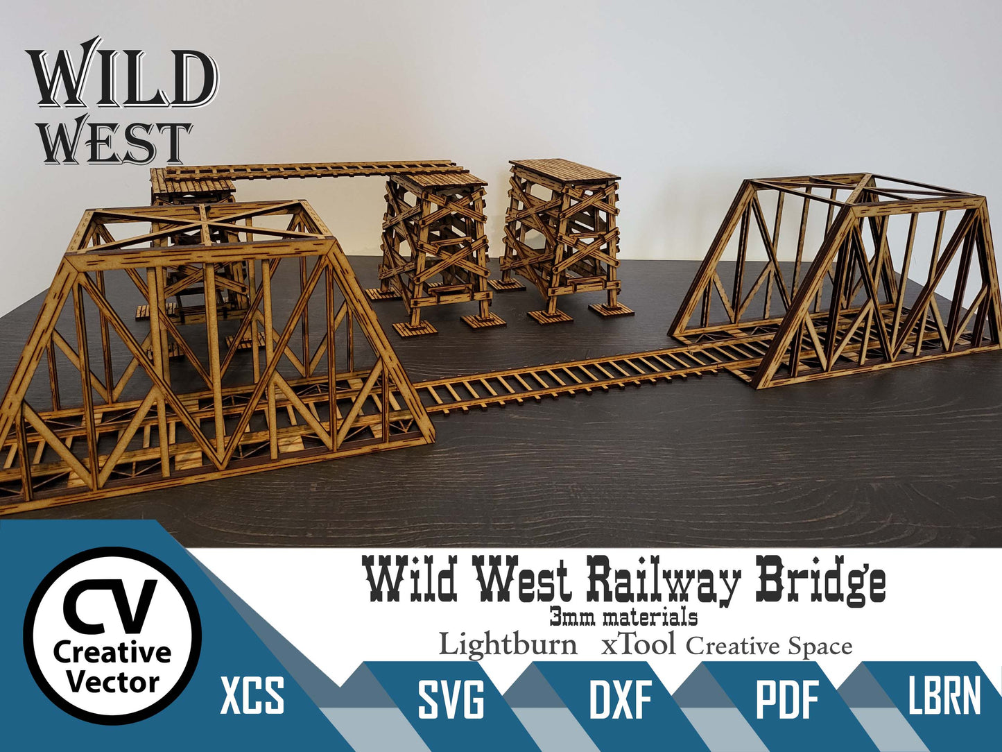 Wild West Railway Bridge in scale 28mm for Wargamers