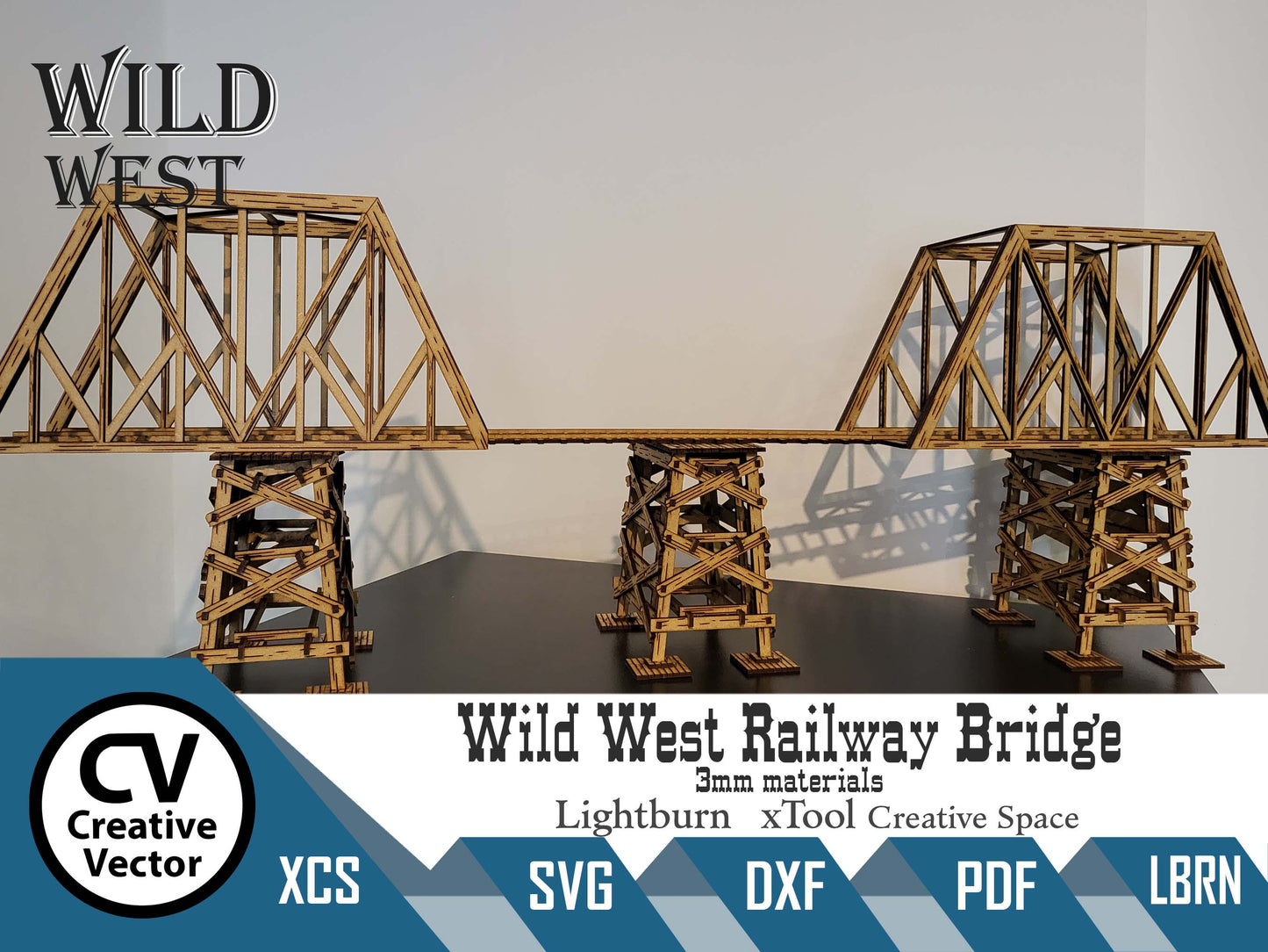 Wild West Railway Bridge in scale 28mm for Wargamers