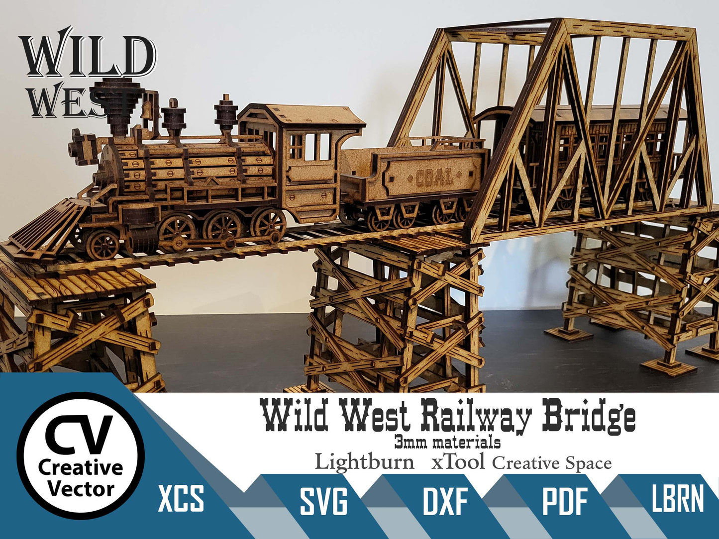 Wild West Railway Bridge in scale 28mm for Wargamers