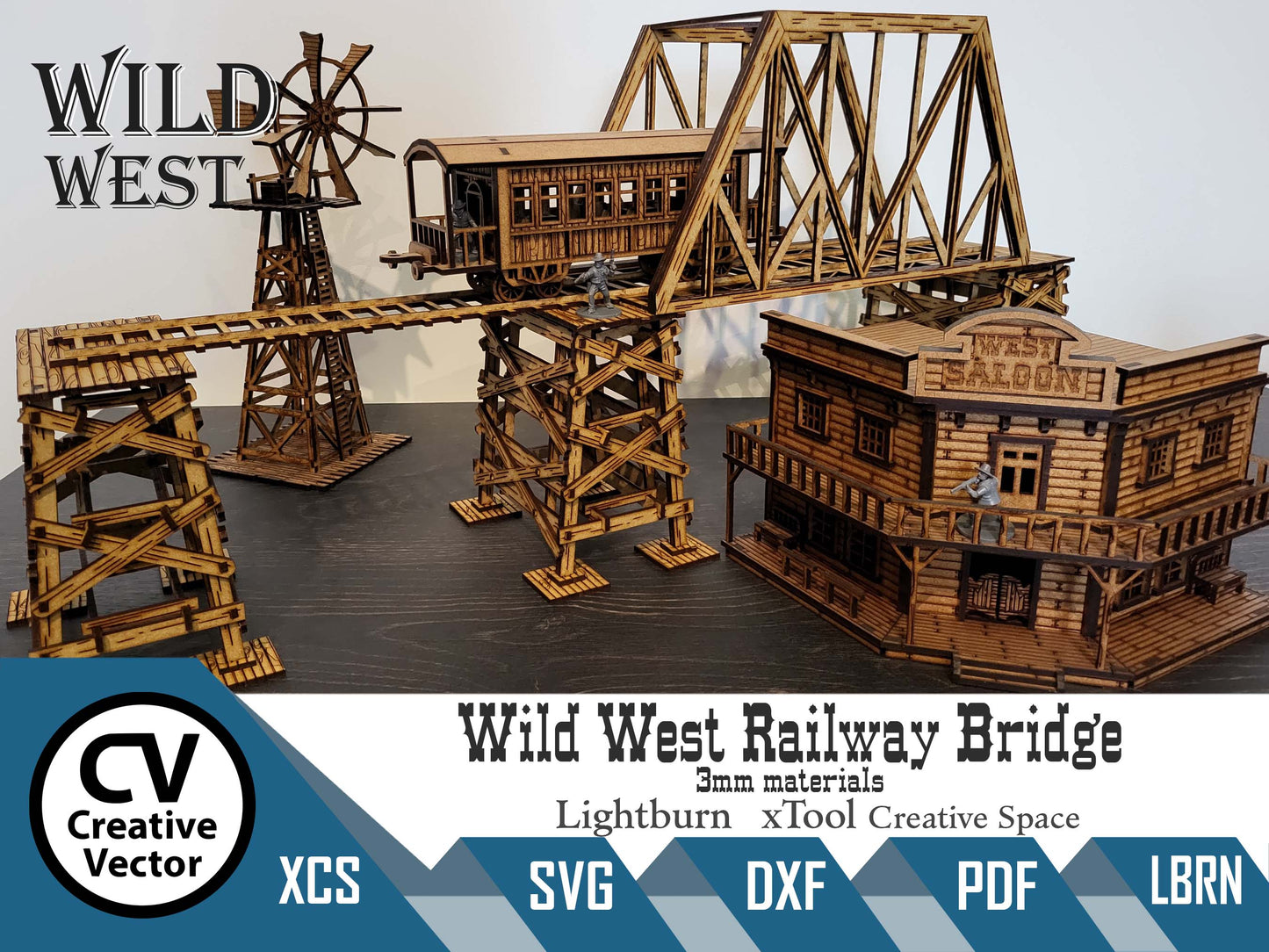 Wild West Railway Bridge in scale 28mm for Wargamers