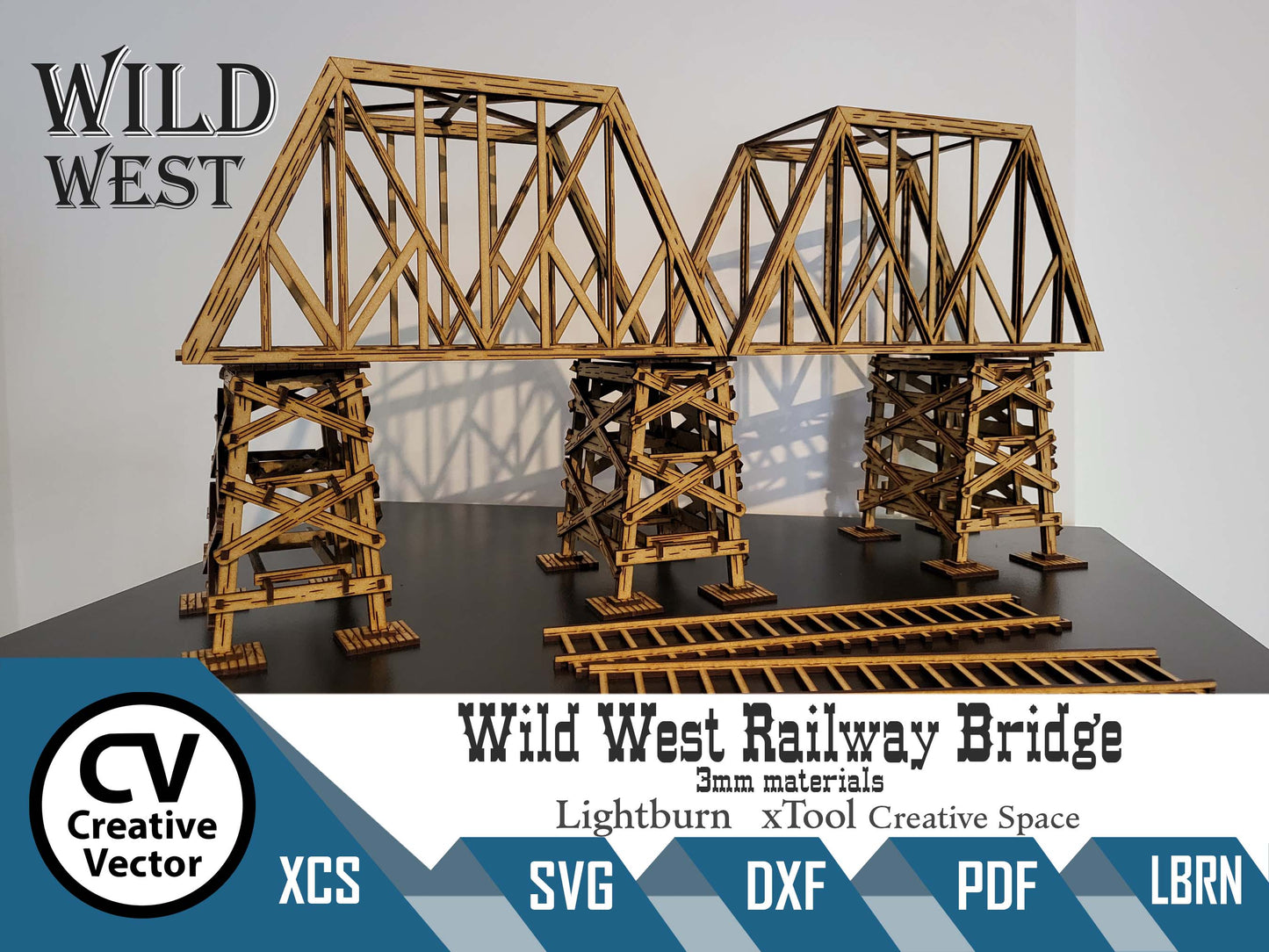 Wild West Railway Bridge in scale 28mm for Wargamers