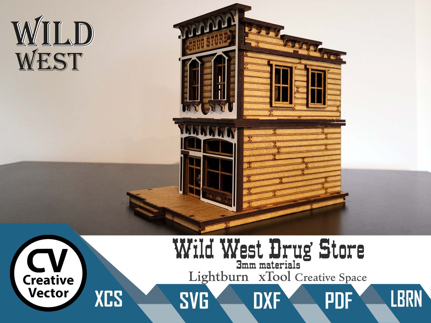Wild West Drug Store in scale 28mm (1:56) for Wargamers