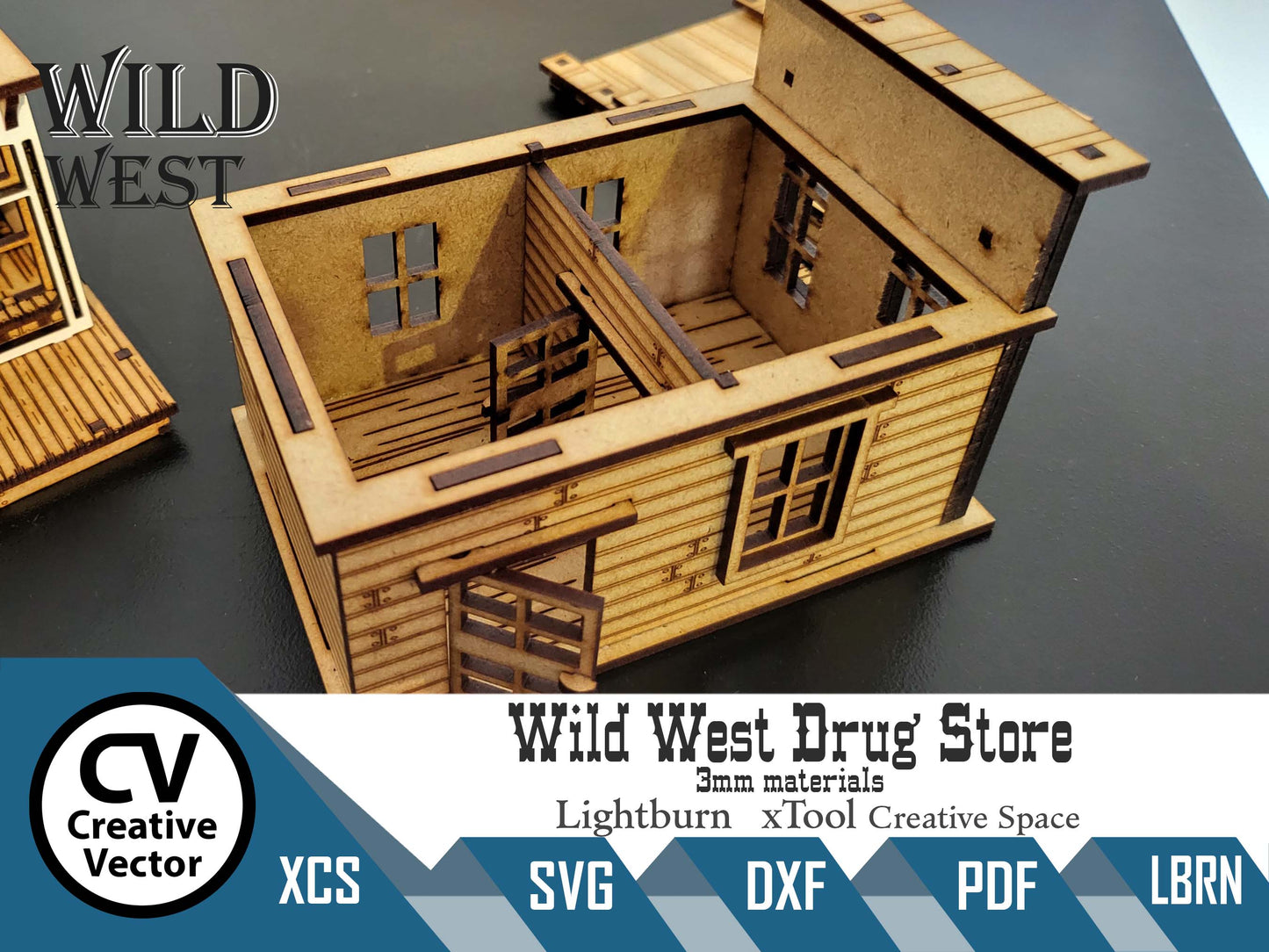 Wild West Drug Store in scale 28mm (1:56) for Wargamers