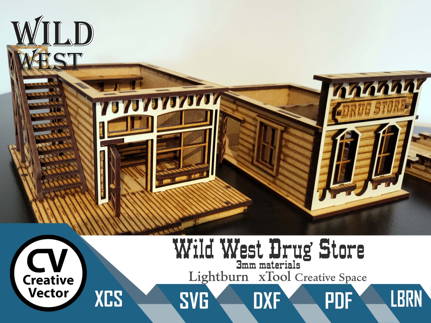Wild West Drug Store in scale 28mm (1:56) for Wargamers
