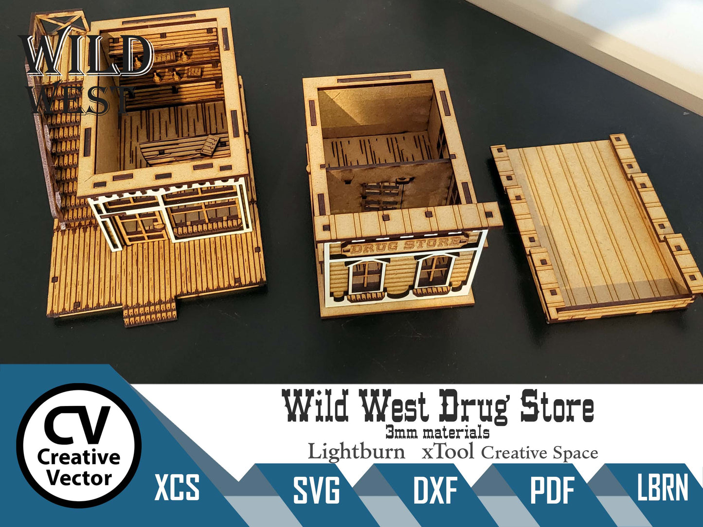 Wild West Drug Store in scale 28mm (1:56) for Wargamers