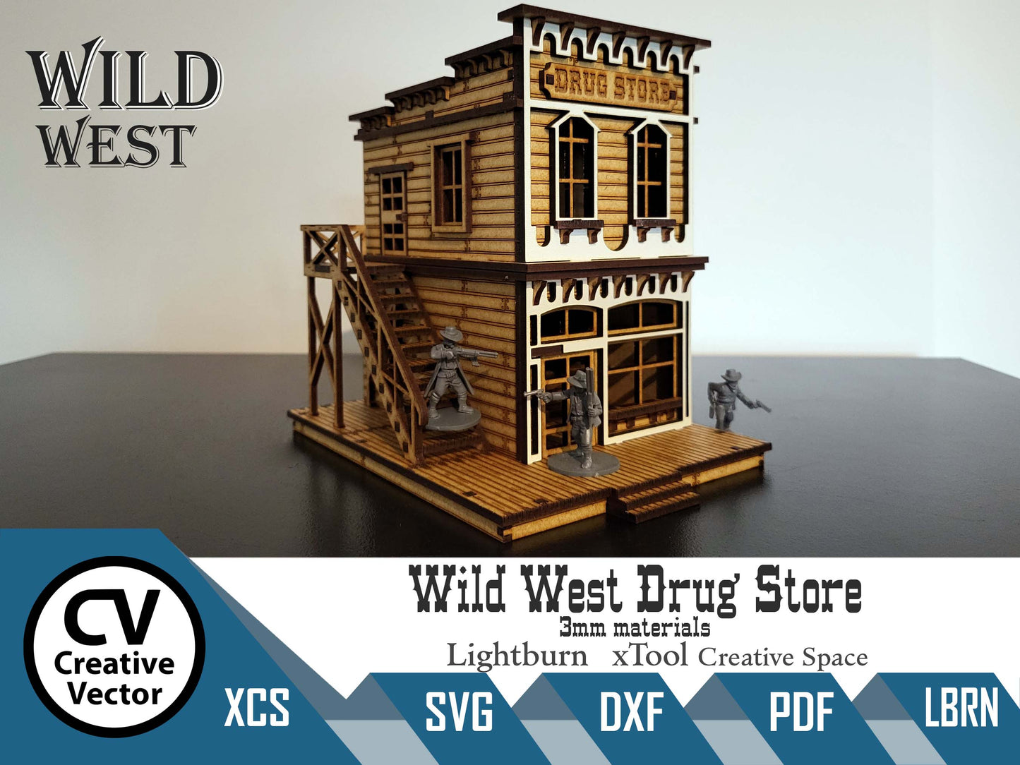 Wild West Drug Store in scale 28mm (1:56) for Wargamers