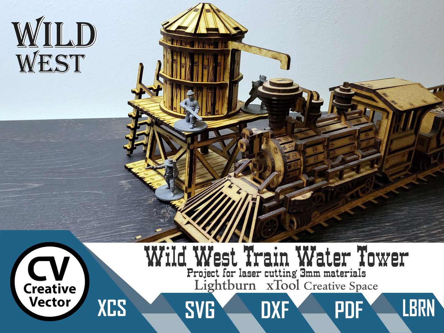 Vodní věž Divokého západu v měřítku 28 mm pro hráče Wargames
