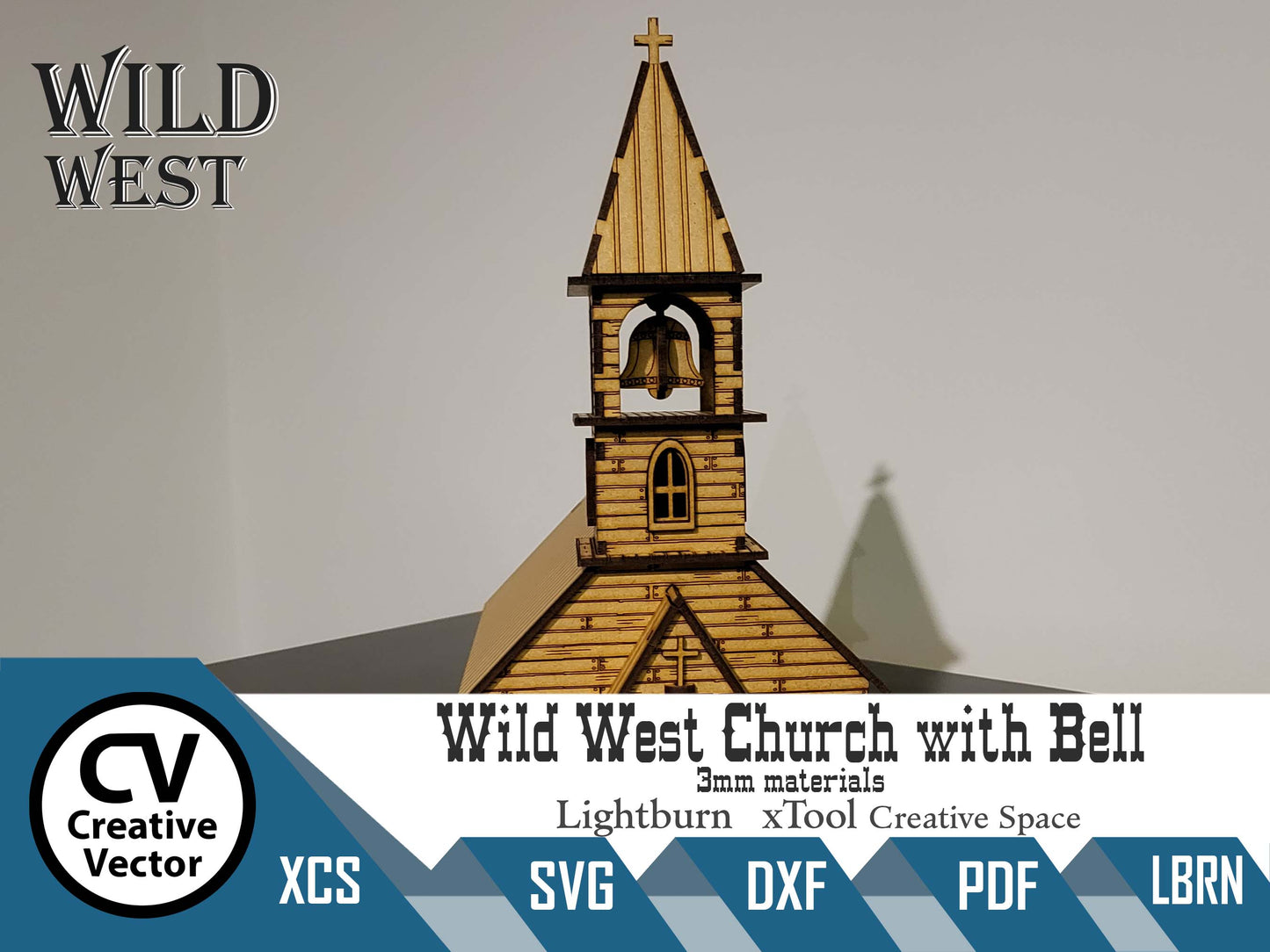 Wild West Church with a Bell in scale 28mm for Wargamers