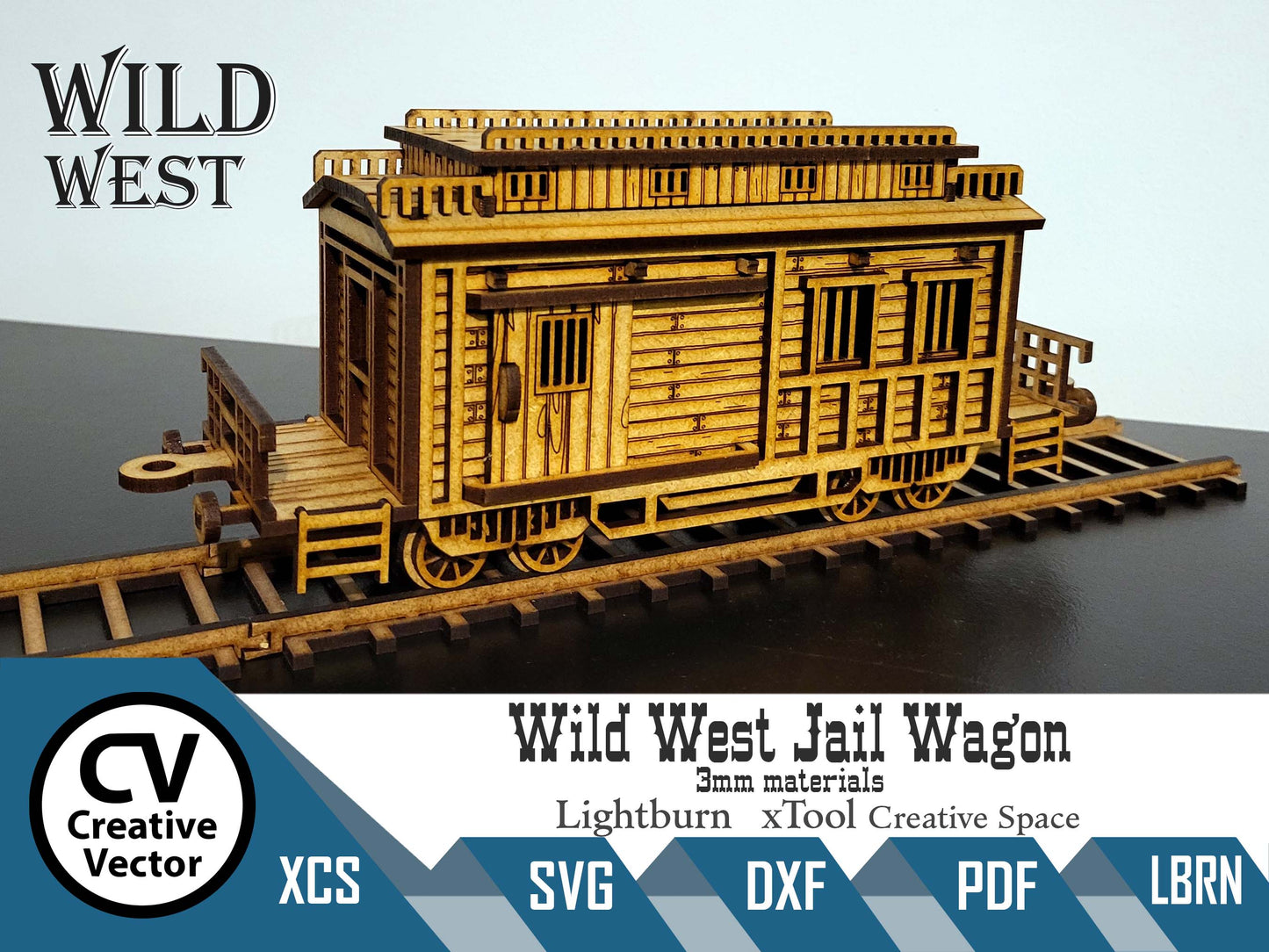 Wild West Jail wagon + rails in scale 28mm for Wargamers