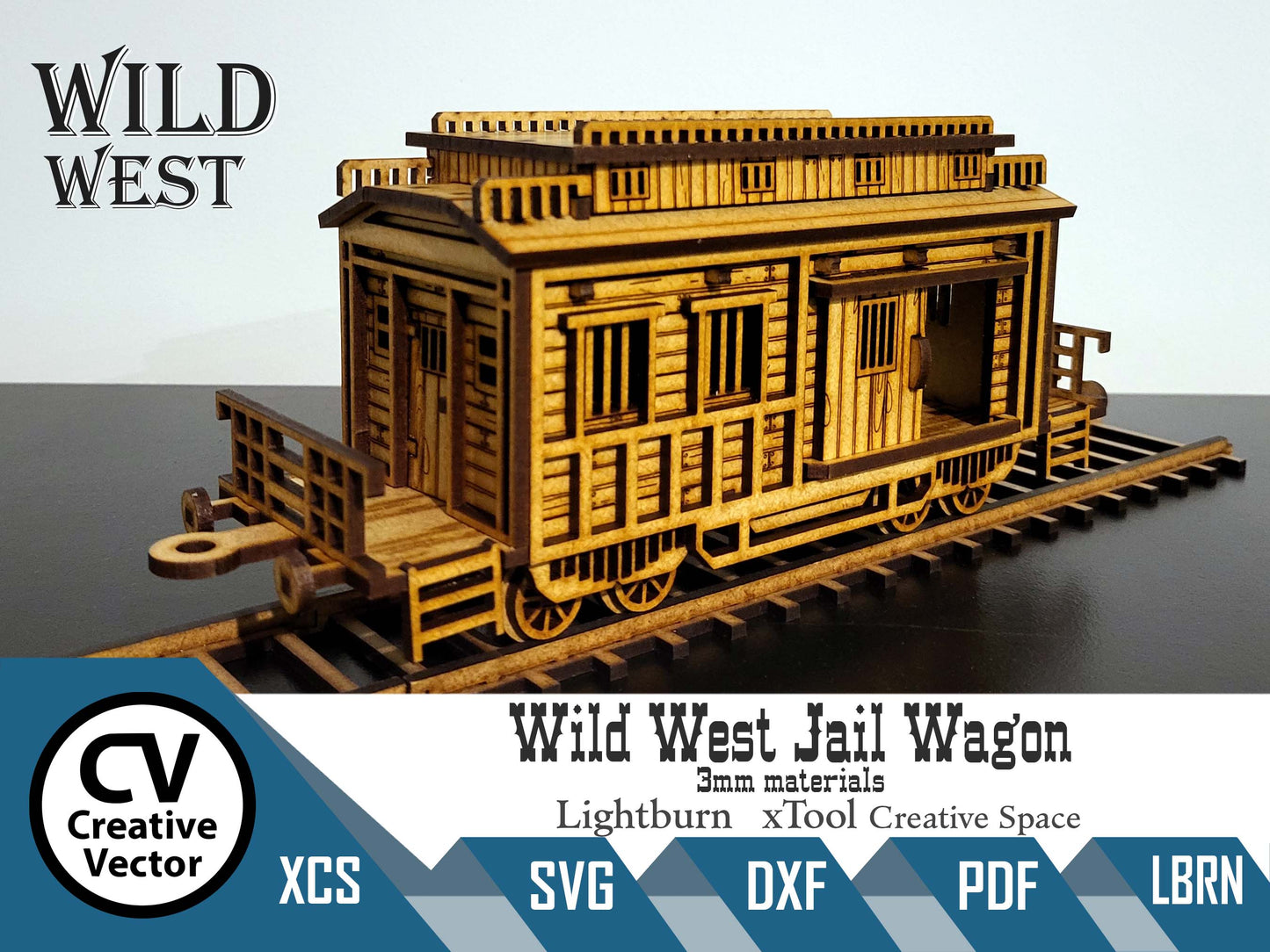 Wild West Jail wagon + rails in scale 28mm for Wargamers
