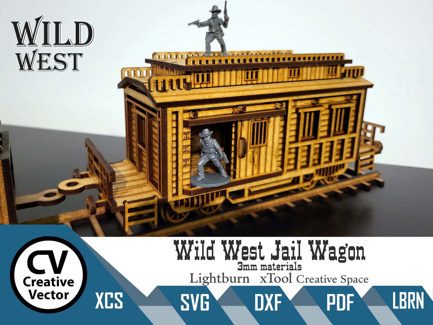 Wild West Jail wagon + rails in scale 28mm for Wargamers