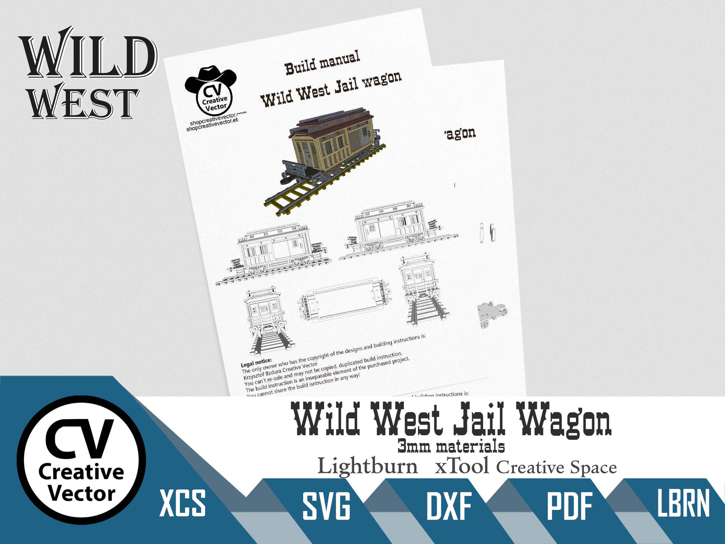 Wild West Jail wagon + rails in scale 28mm for Wargamers