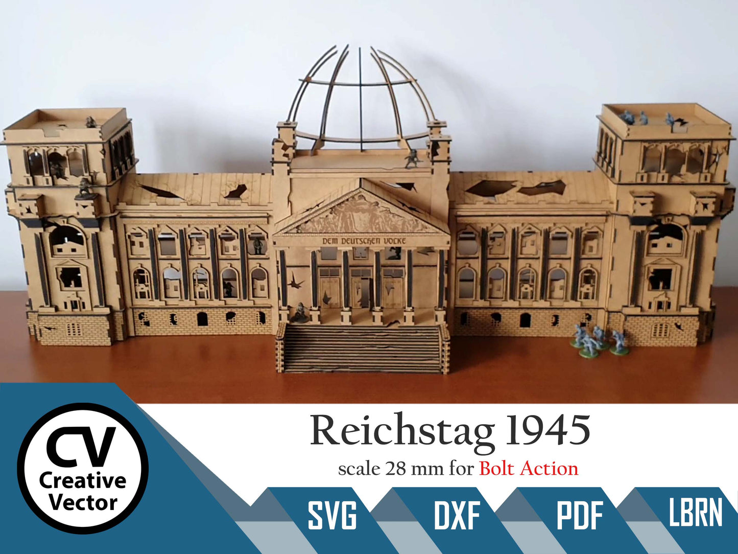 Reichstag 1945 in scale 28mm for game Bolt Action