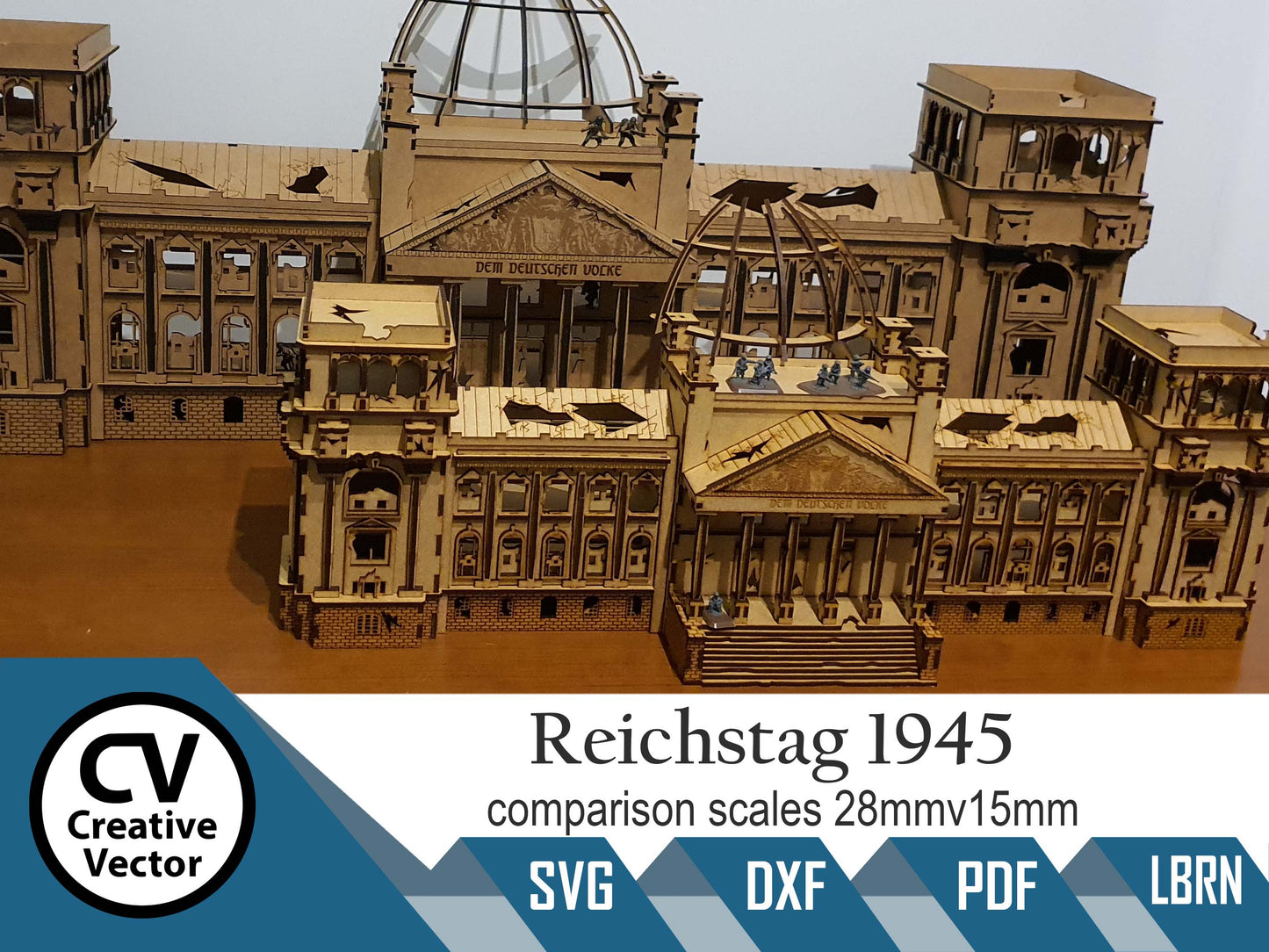 Reichstag 1945 in scale 28mm for game Bolt Action