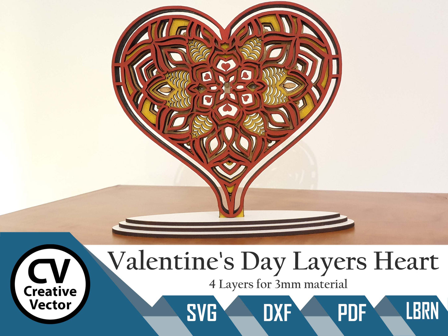 Valentine's Day Layers Heart 4 Layers