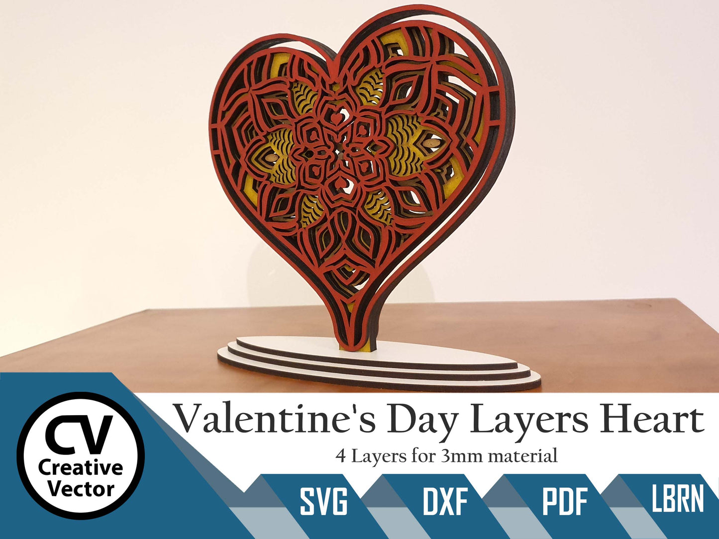 Valentine's Day Layers Heart 4 Layers