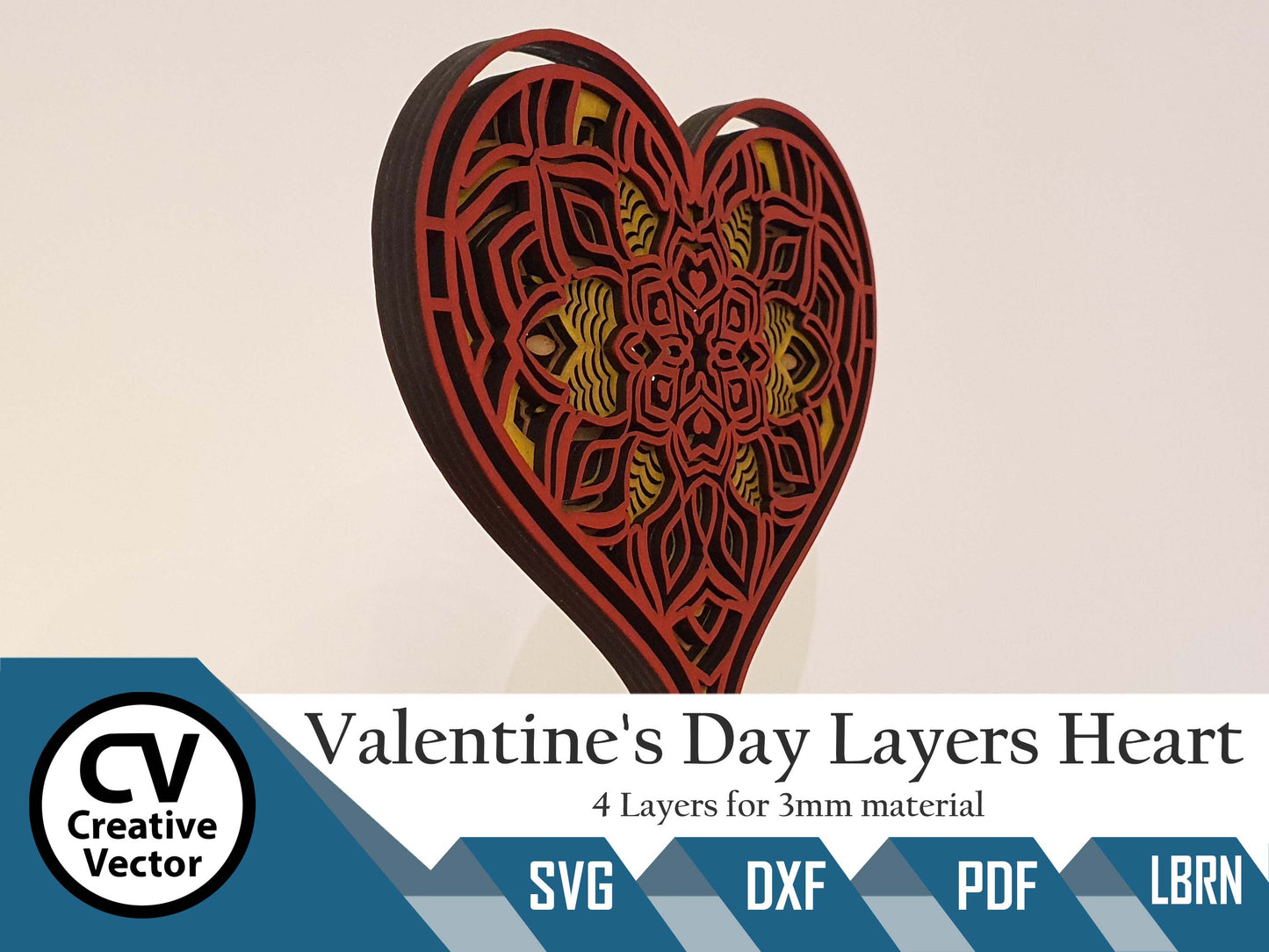 Valentine's Day Layers Heart 4 Layers