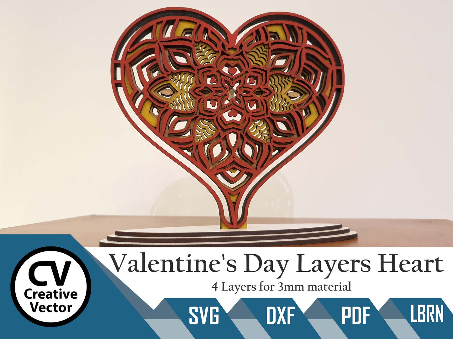 Valentine's Day Layers Heart 4 Layers