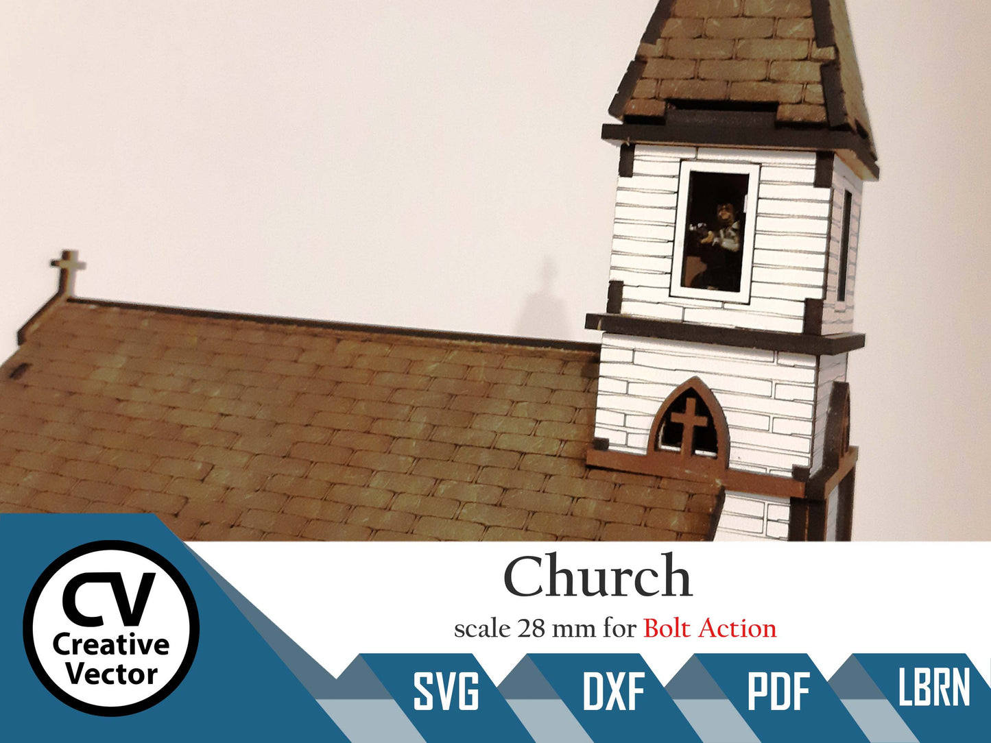 Church in scale 28mm for game Bolt Action