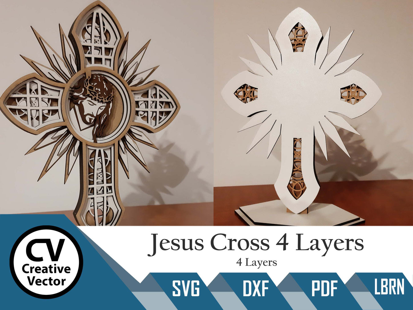 Jesus Cross 4 Layers