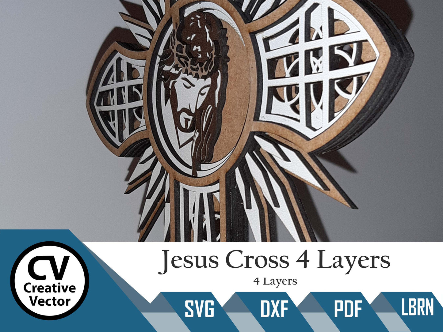Jesus Cross 4 Layers