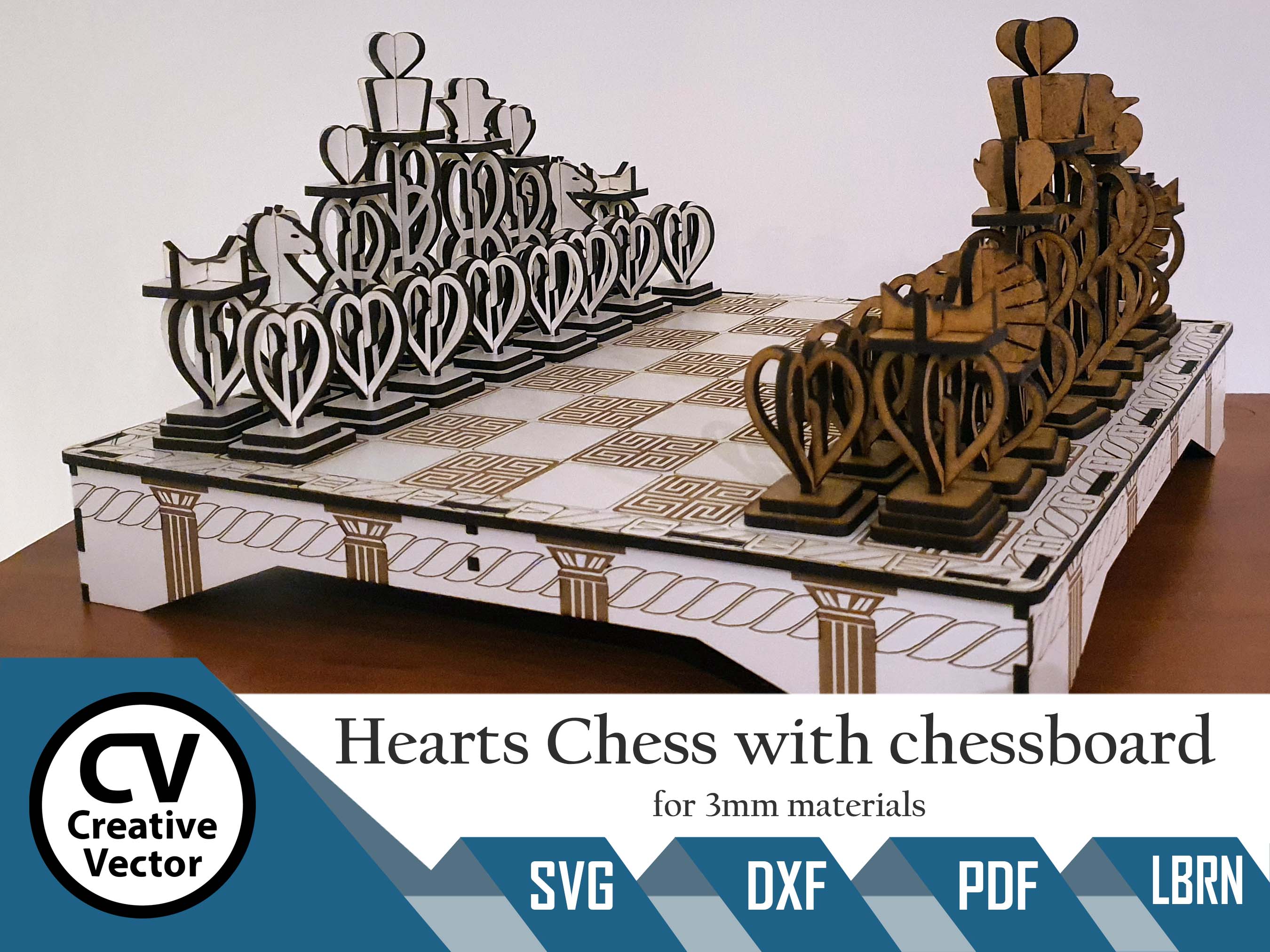 Chess Board Game SVG Wooden Chess Chess Board Laser Cut 