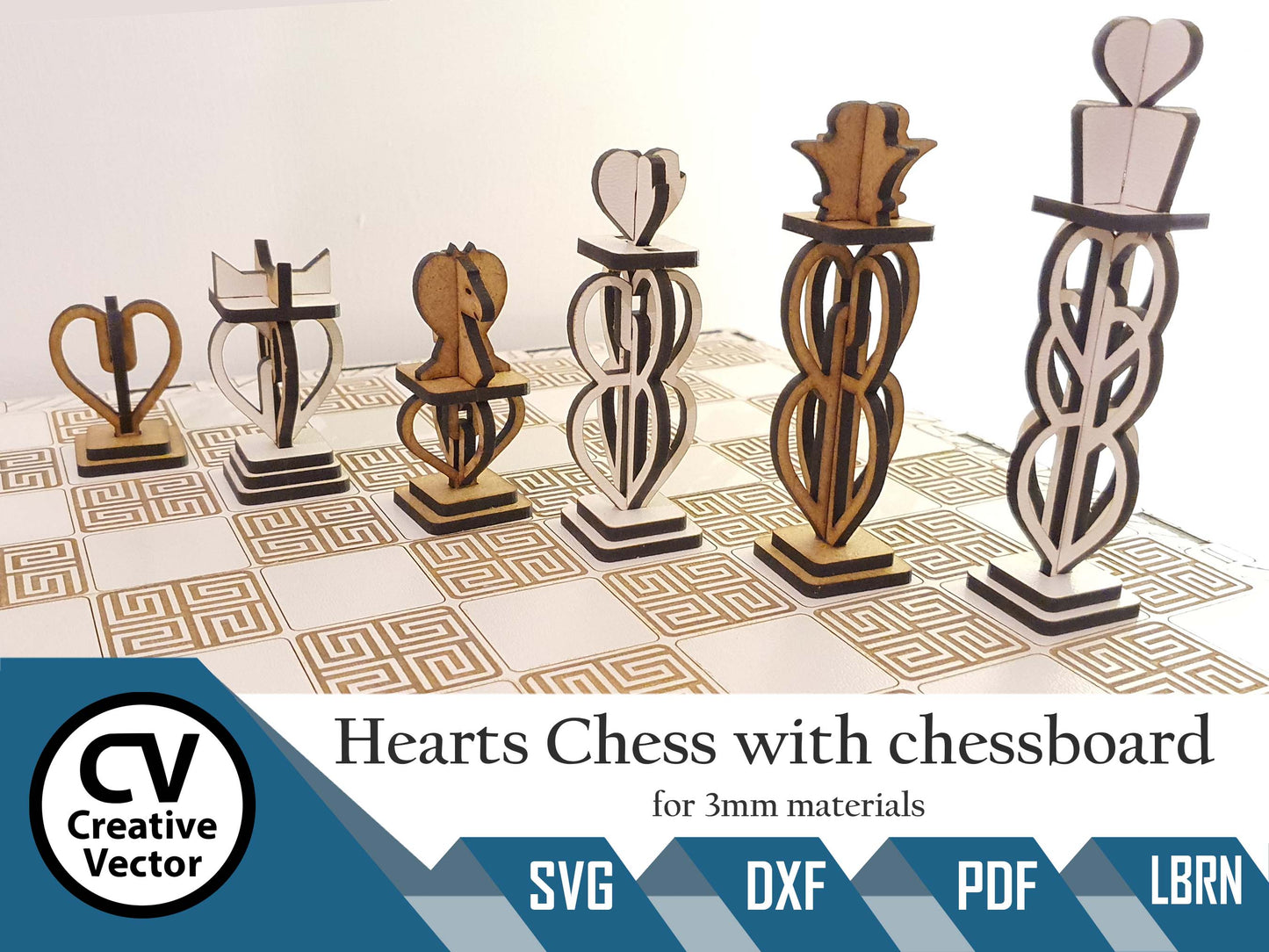 Hearts Chess with chessboard