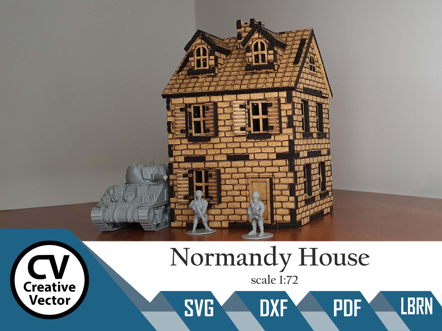 Modular Normandy House in scale 1:72