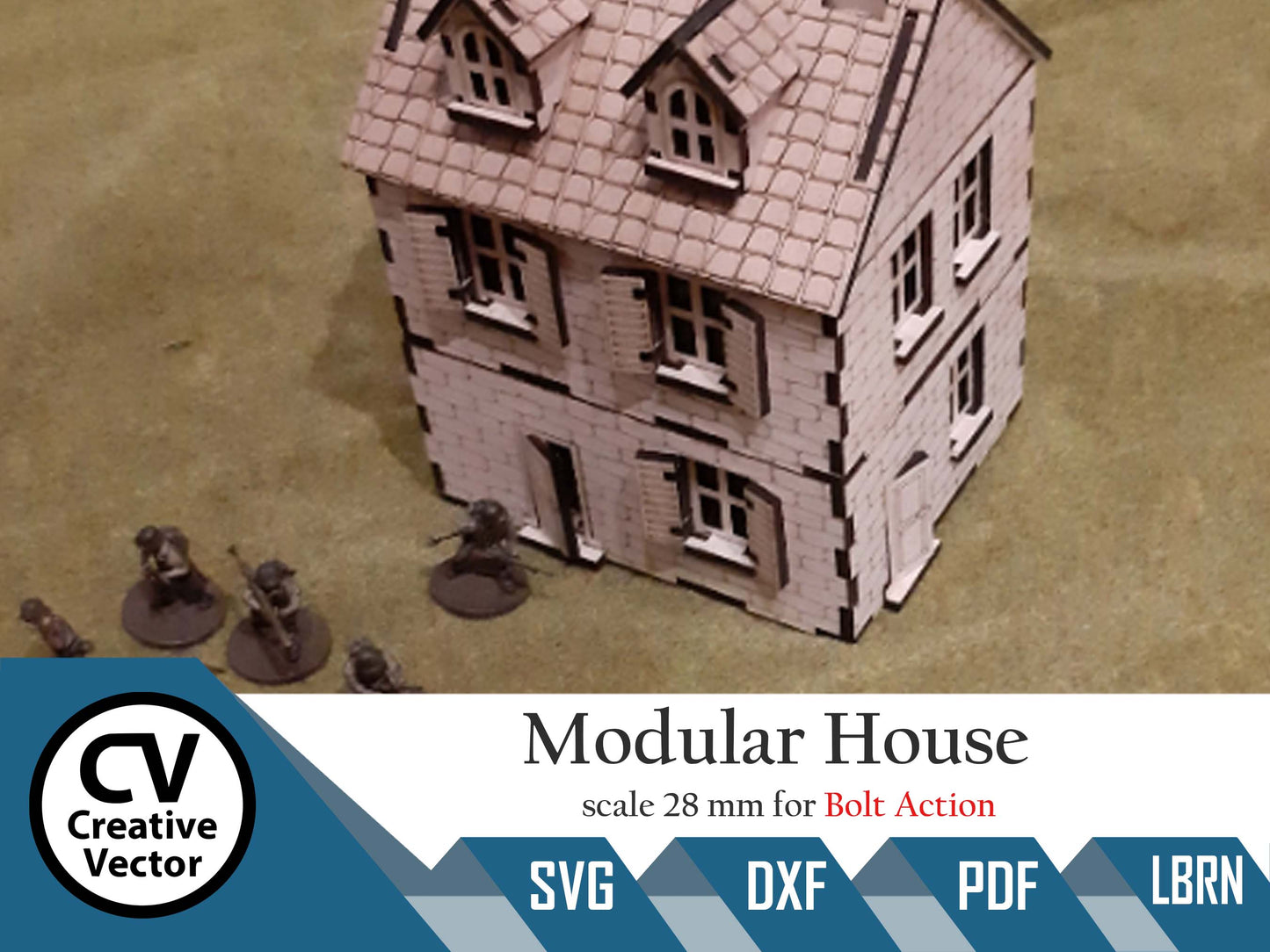 Normandy House in scale 28mm for game Bolt Action