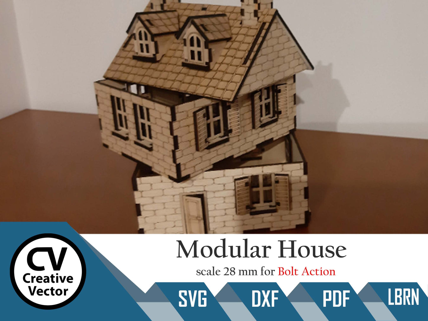 Normandy House in scale 28mm for game Bolt Action