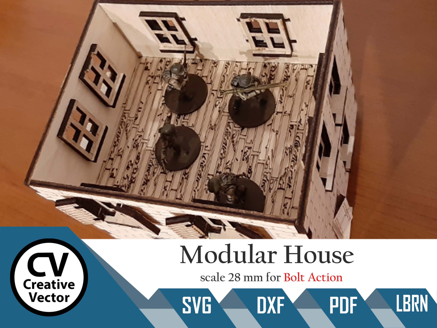Normandy House in scale 28mm for game Bolt Action