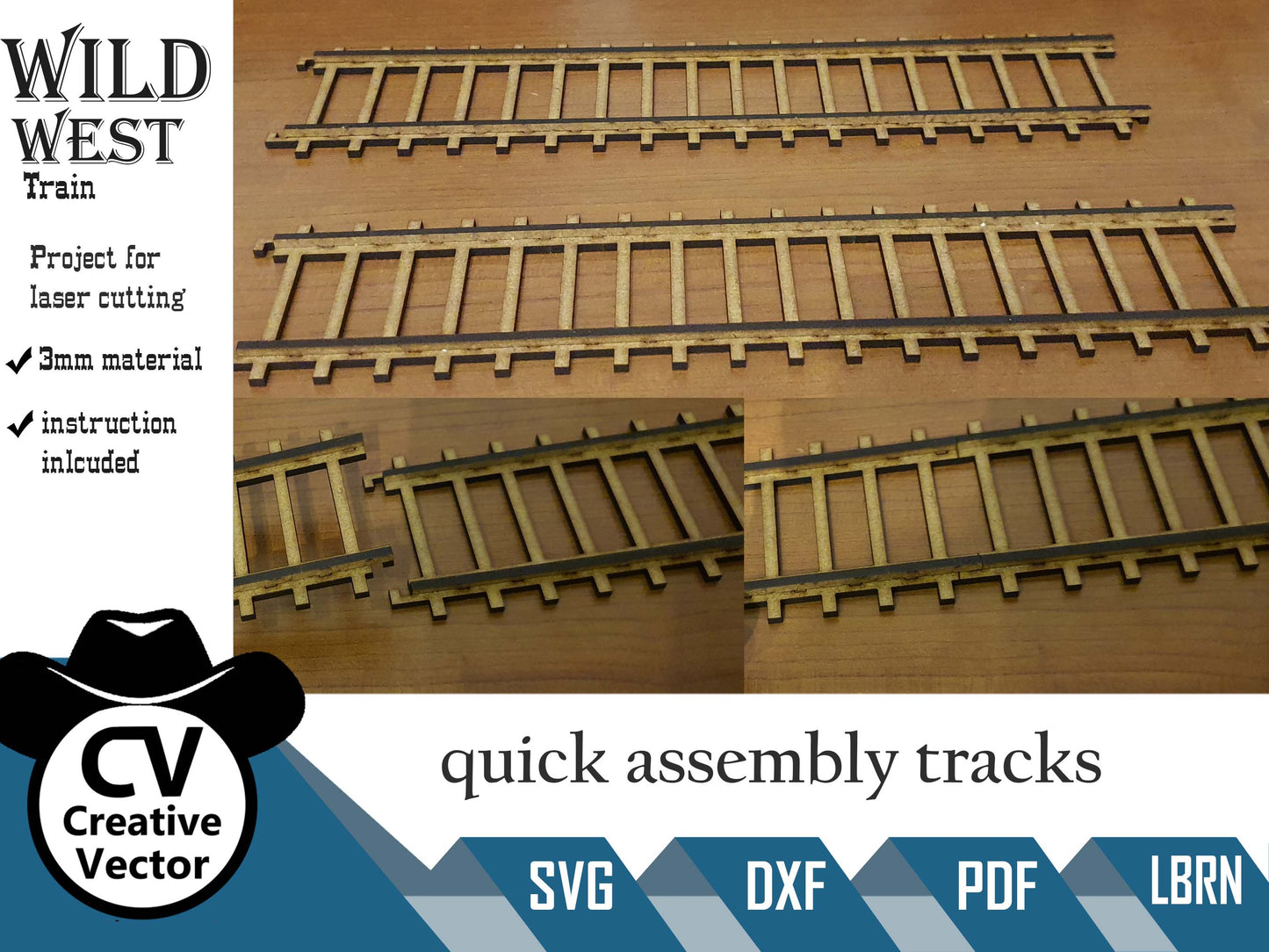 Wild West Passengers wagon + rails in scale 28mm for Wargamers