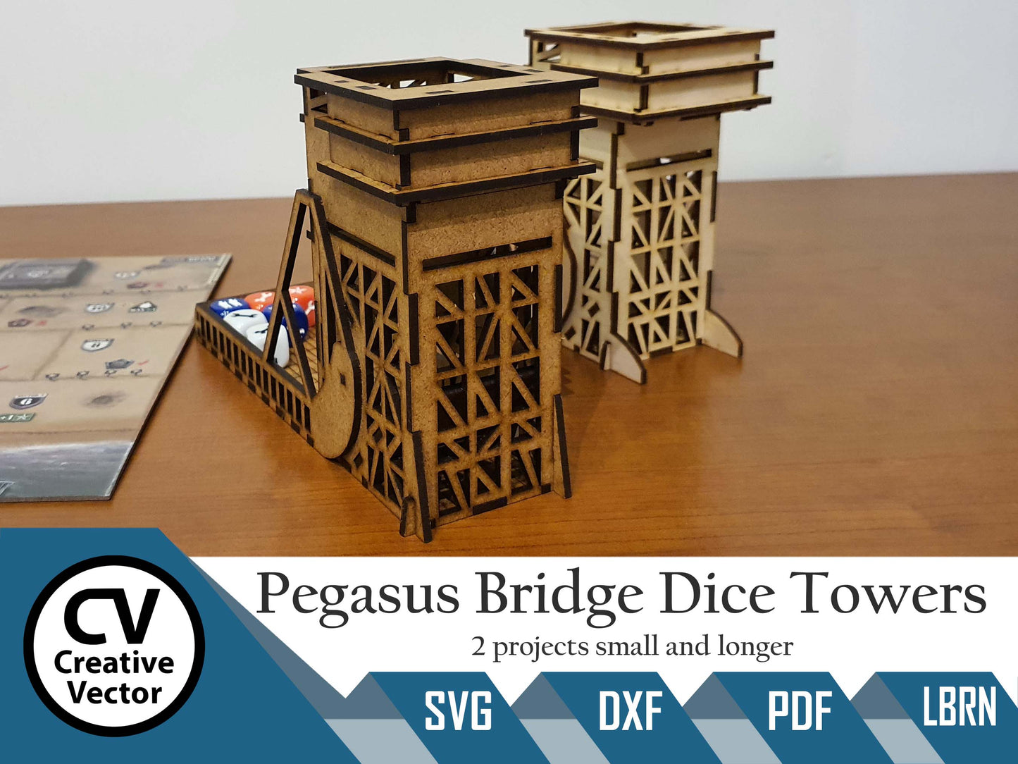 2 x PEGASUS BRIDGE Dice Towers