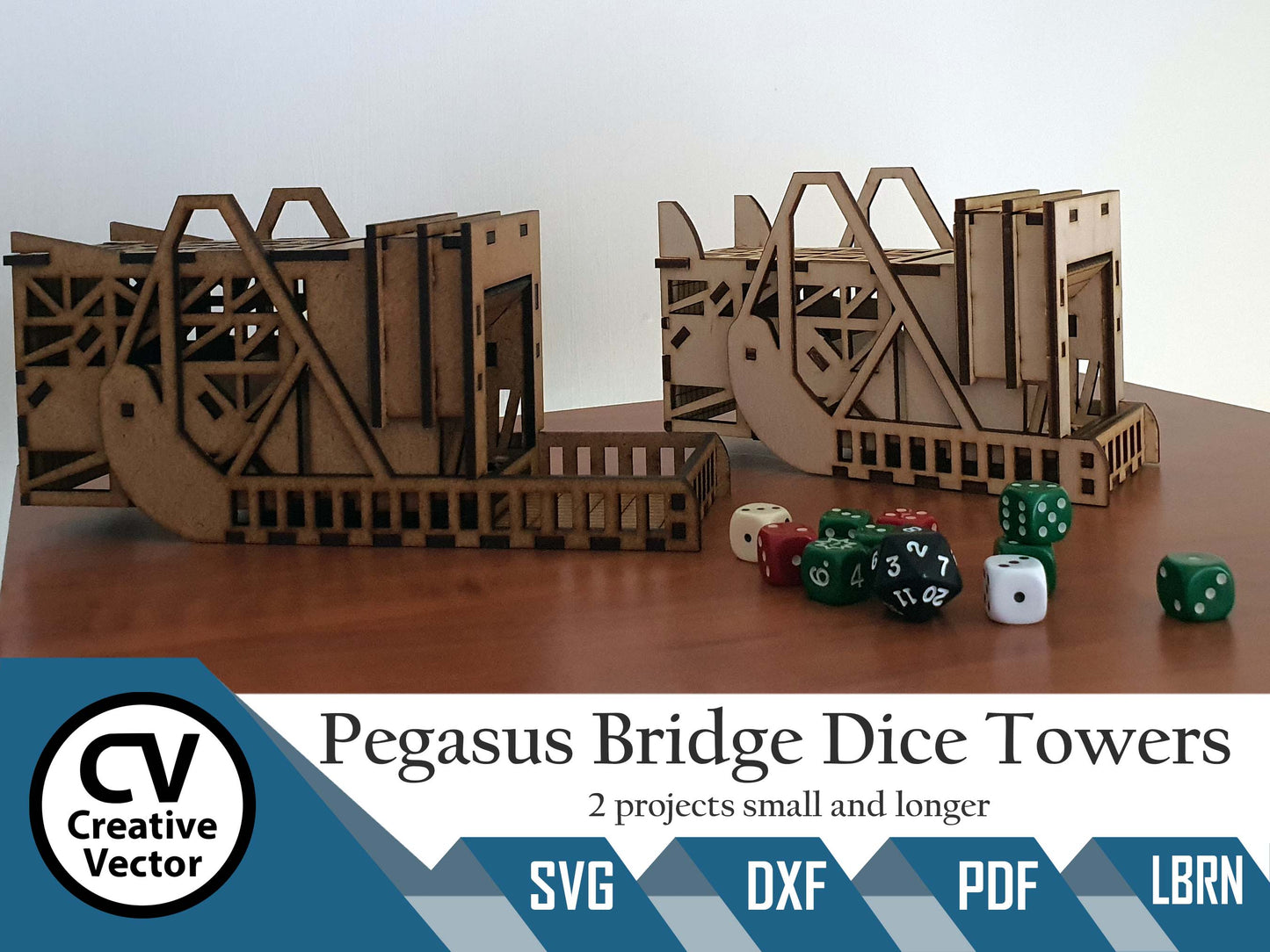2 x PEGASUS BRIDGE Dice Towers