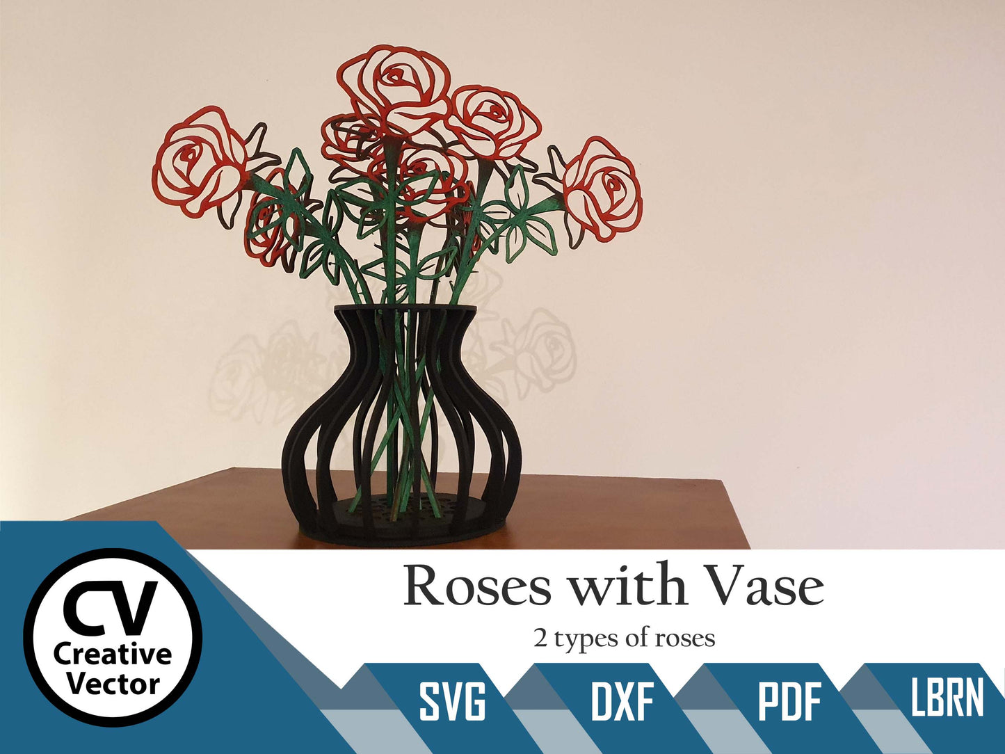 Roses with Vase