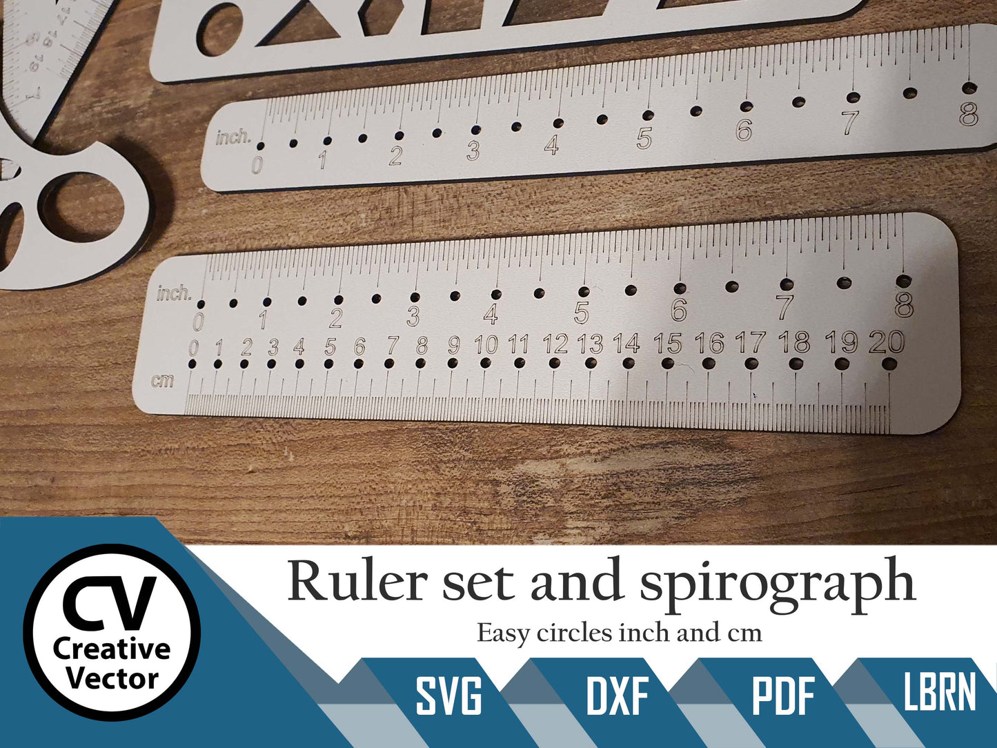 Ruler set spirograph and easy circles