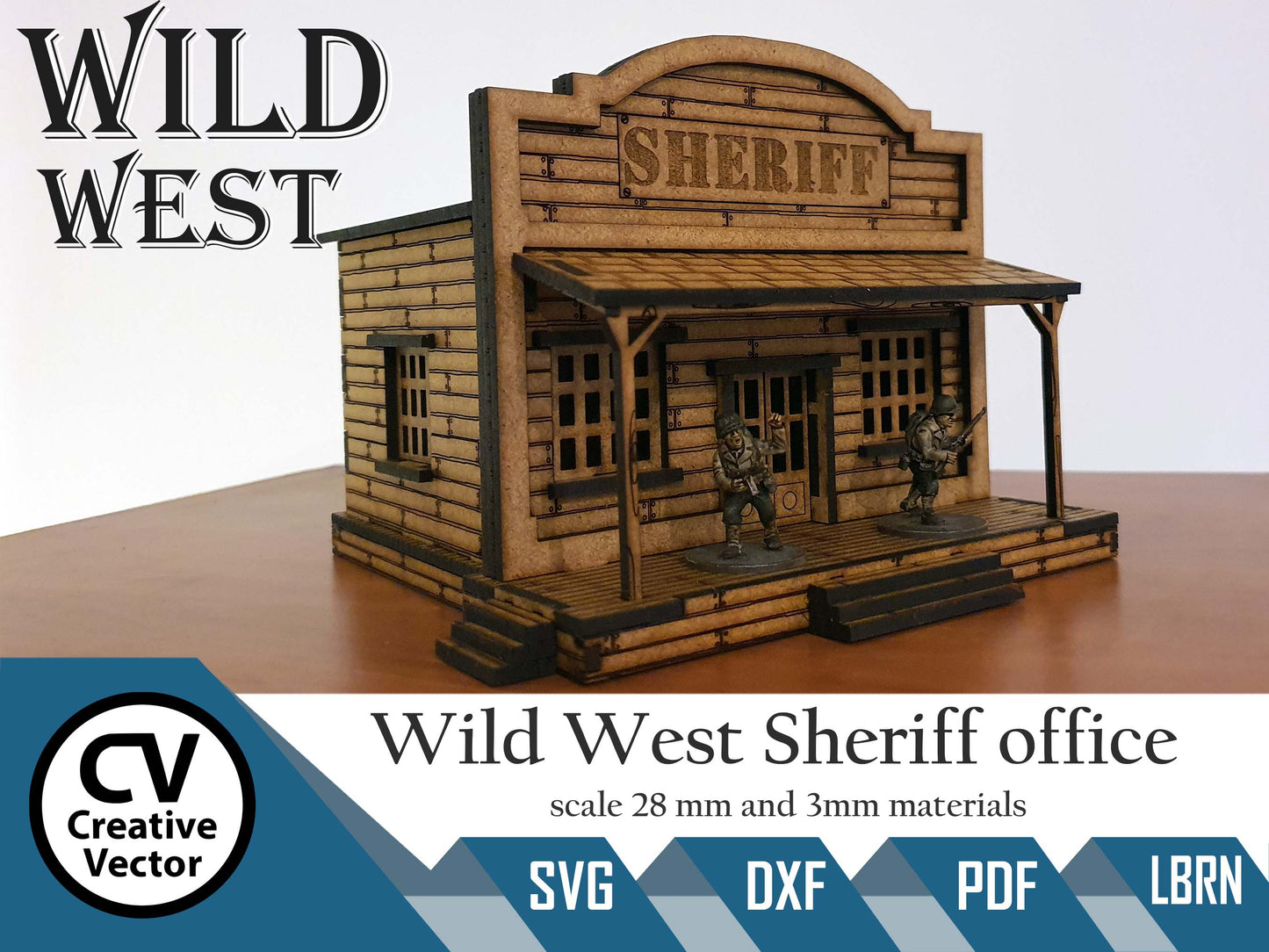 Wild West Sheriff office in scale 28mm for Wargamers