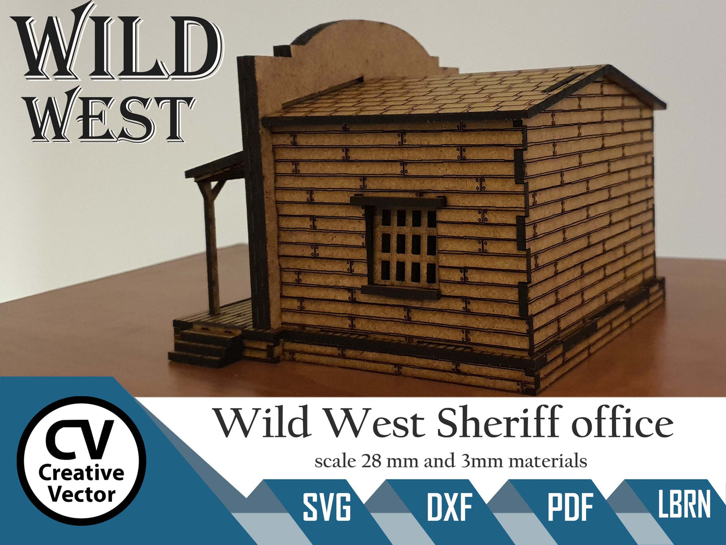 Wild West Sheriff office in scale 28mm for Wargamers