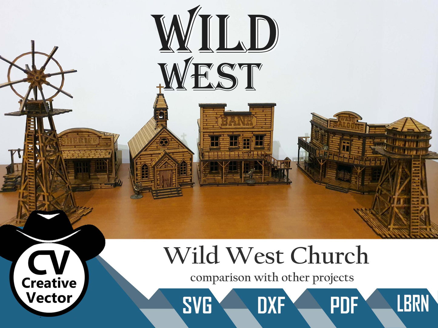 Wild West Church in scale 28mm for Wargamers