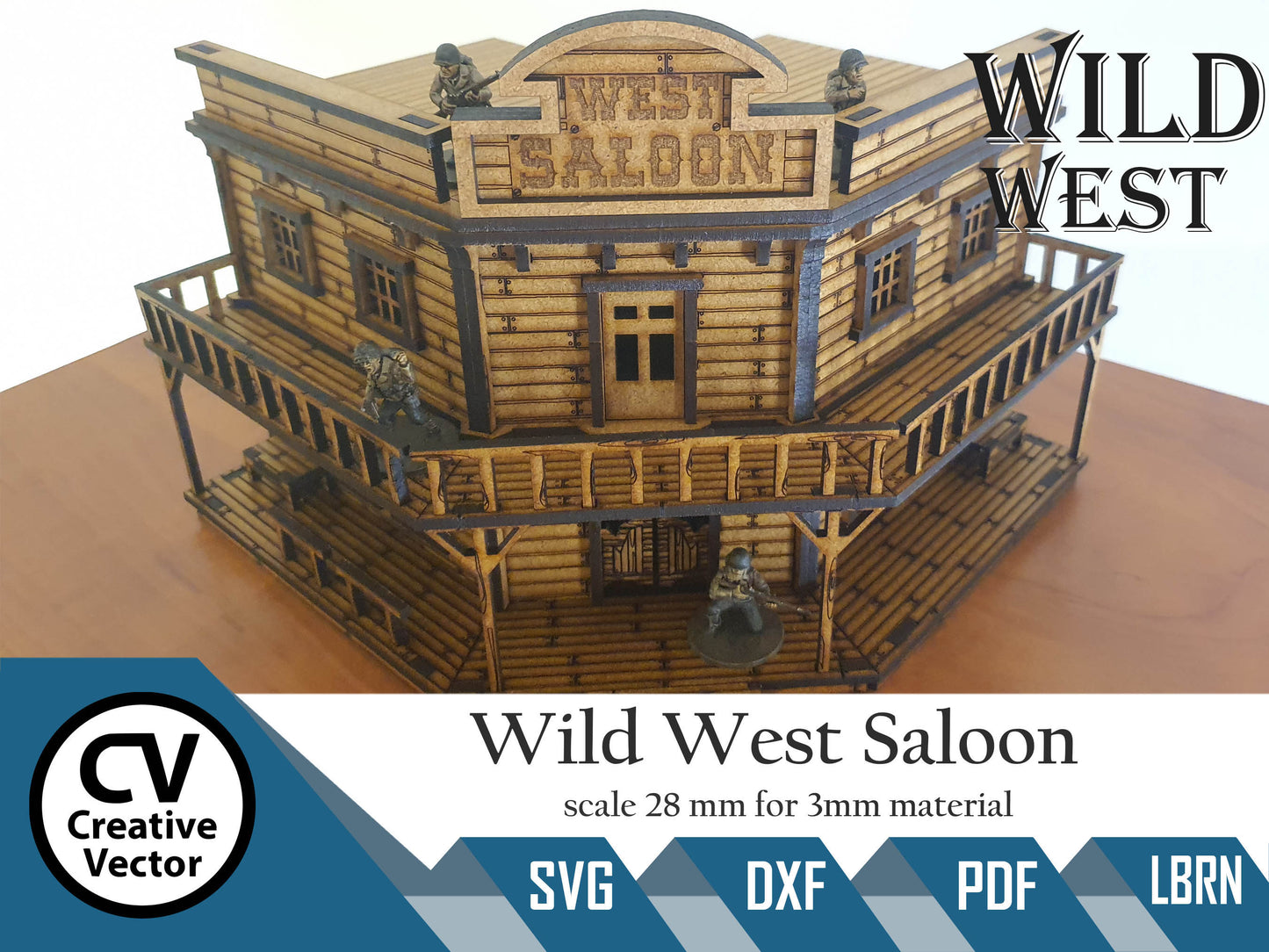 Wild West Saloon in scale 28mm for Wargamers