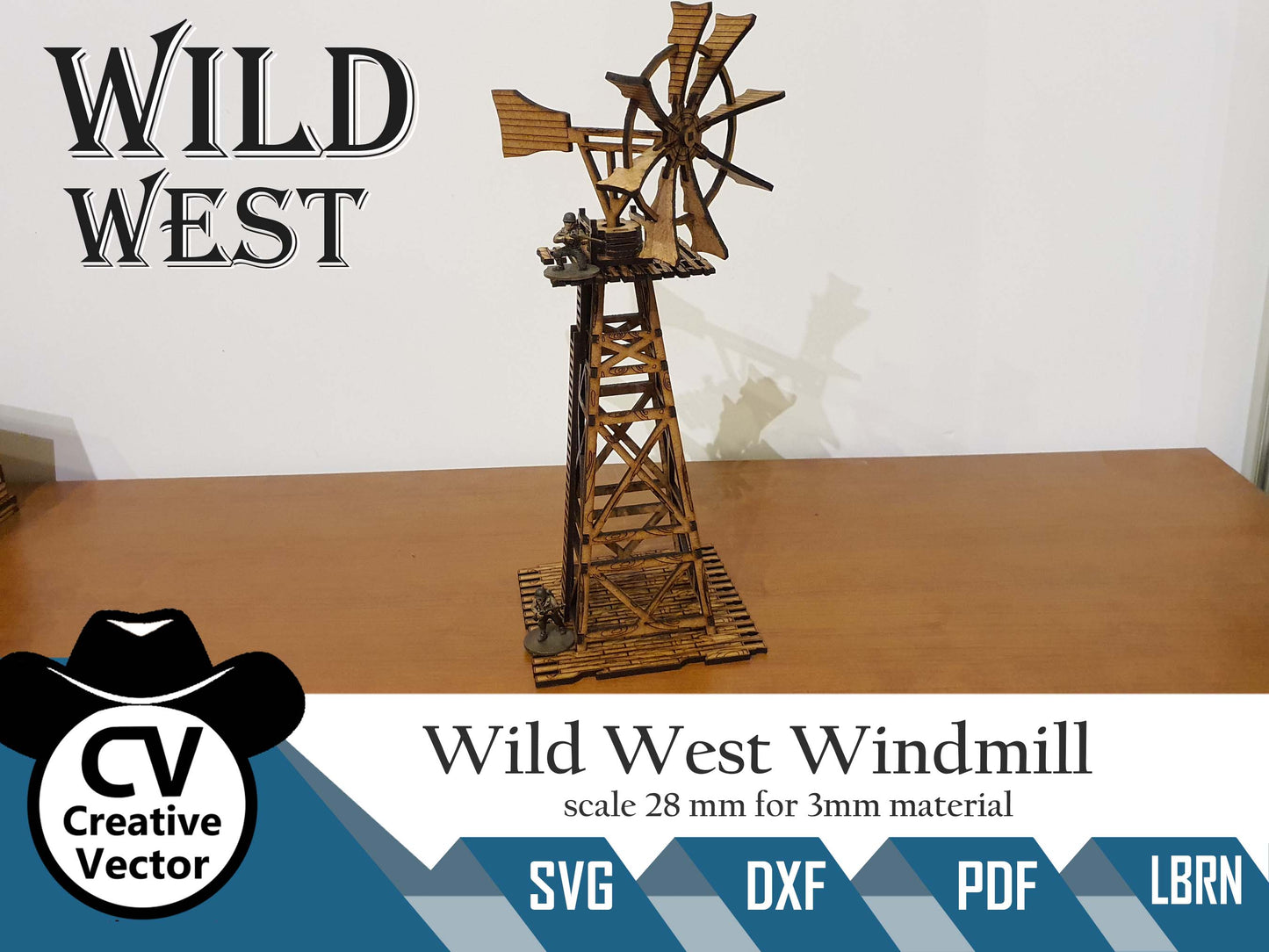 Wild West Windmill in scale 28mm for Wargamers
