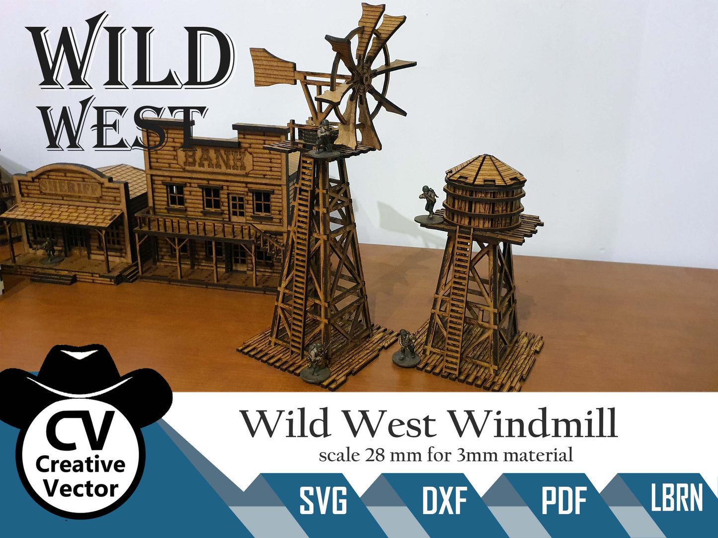 Wild West Windmill in scale 28mm for Wargamers