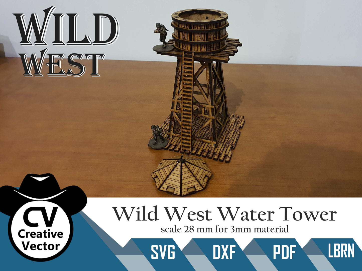 Wild West Water Tower in scale 28mm for Wargamers