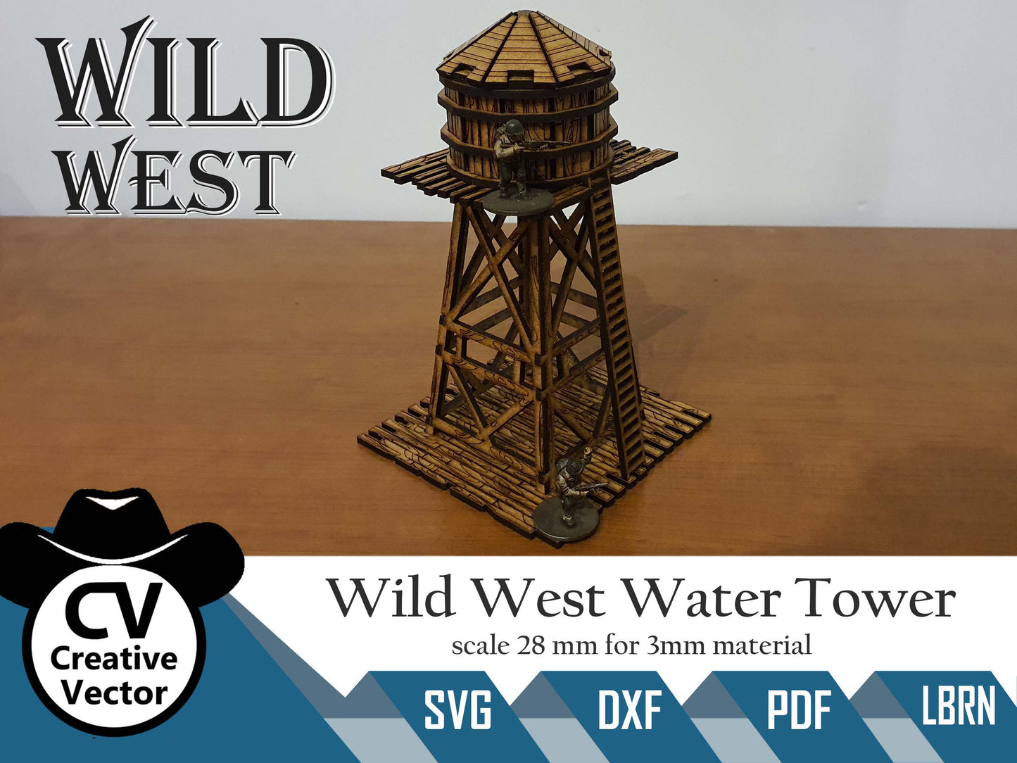 Wild West Water Tower in scale 28mm for Wargamers