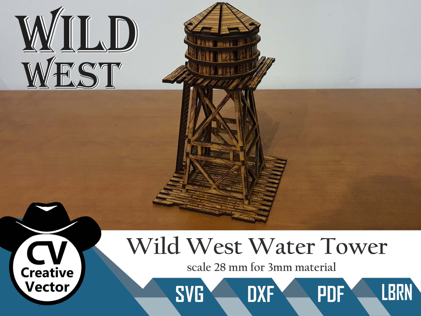 Wild West Water Tower in scale 28mm for Wargamers
