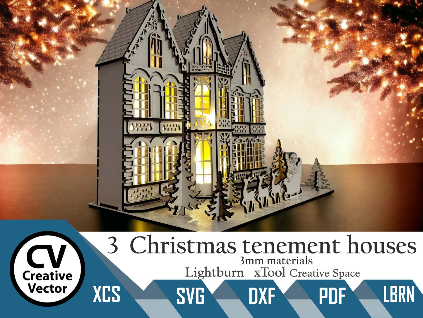 3 Christmas houses, tenement houses