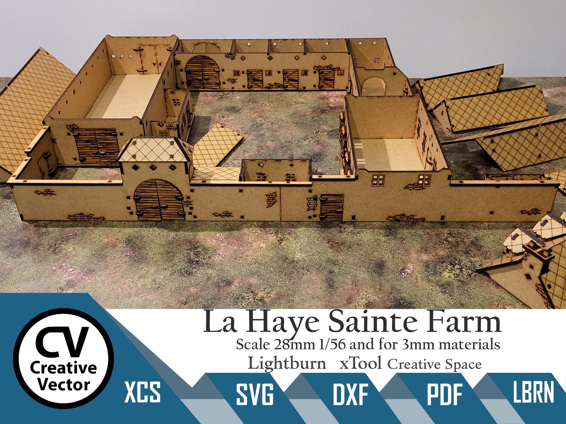 La Haye Sainte Manor Napoleon Waterloo 28mm· STL File for 3D printing ·Cults La Haye Sainte Manor Napoleon Waterloo 28mm· STL File for 3D printing ·Cults
