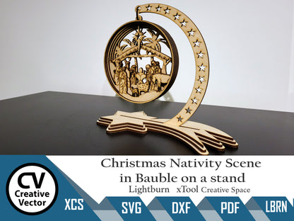 Christmas Nativity Scene in Bauble 6 layers